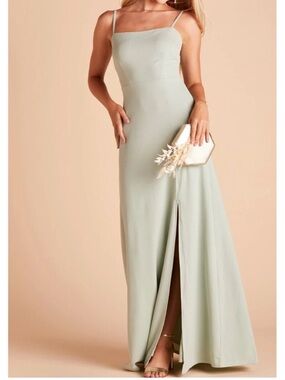 BIRDY GREY Benny sage green tie back maxi dress sz M